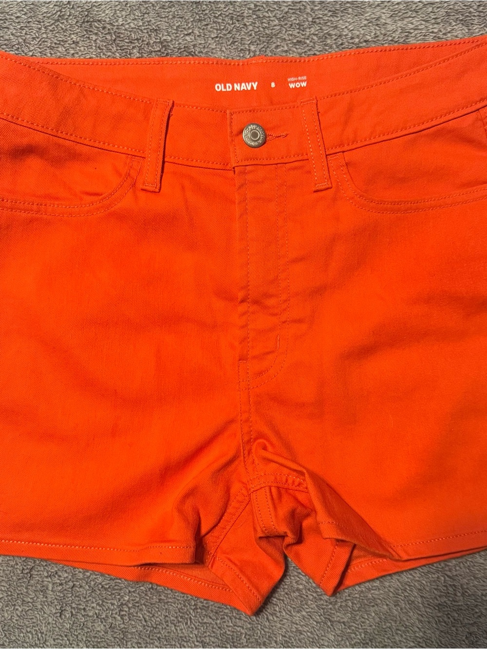 Old Navy Bright Orange Flat-Front Men's Shorts